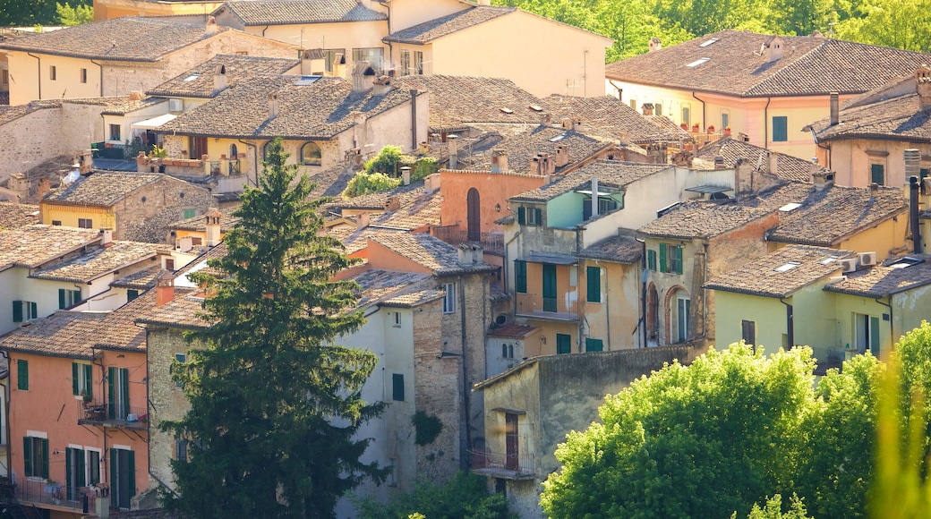 Spoleto que incluye una ciudad y arquitectura patrimonial