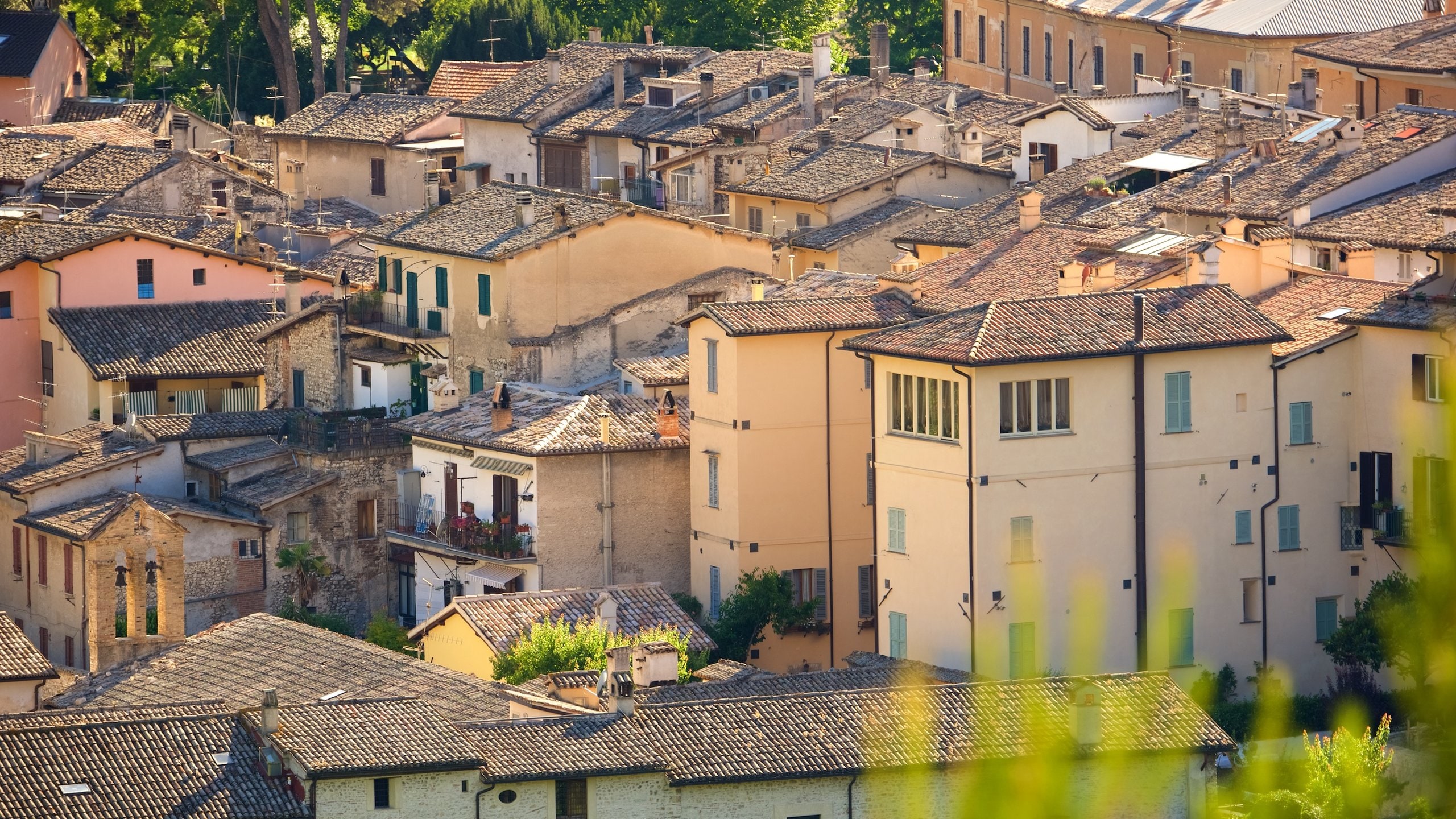 Spoleto showing a city and a house