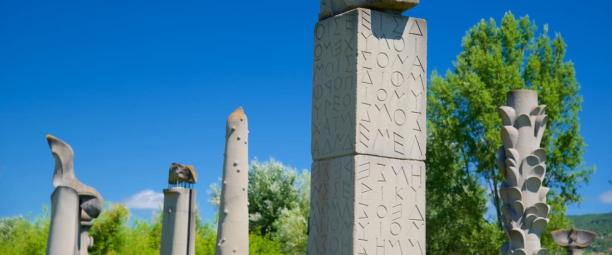 Tuoro sul Trasimeno which includes outdoor art and a statue or sculpture