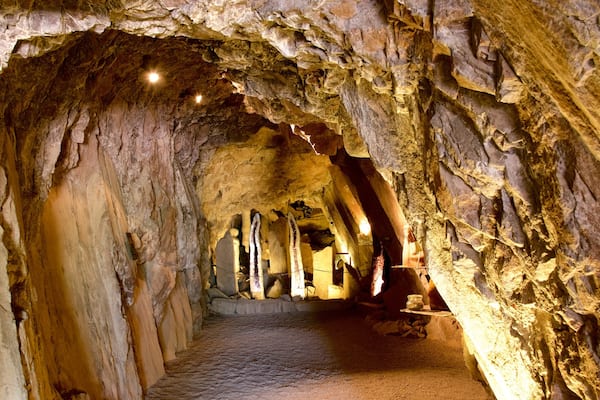 Messner Mountain Museum Firmian which includes caves and heritage elements
