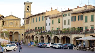 Greve in Chianti caratteristiche di piccola città o villaggio, architettura d\'epoca e strade