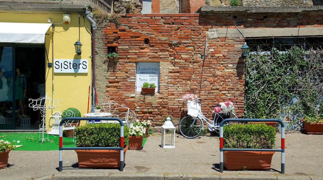 Passignano sul Trasimeno mostrando señalización y escenas urbanas