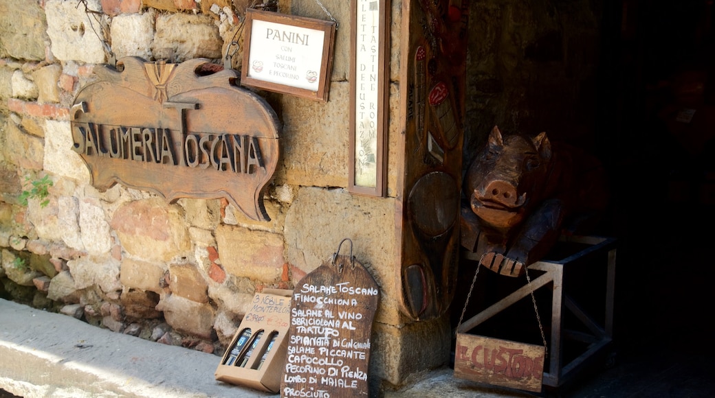 Montepulciano featuring signage