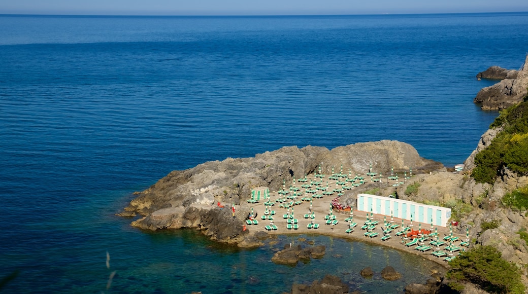 Talamone che include vista della costa e costa frastagliata