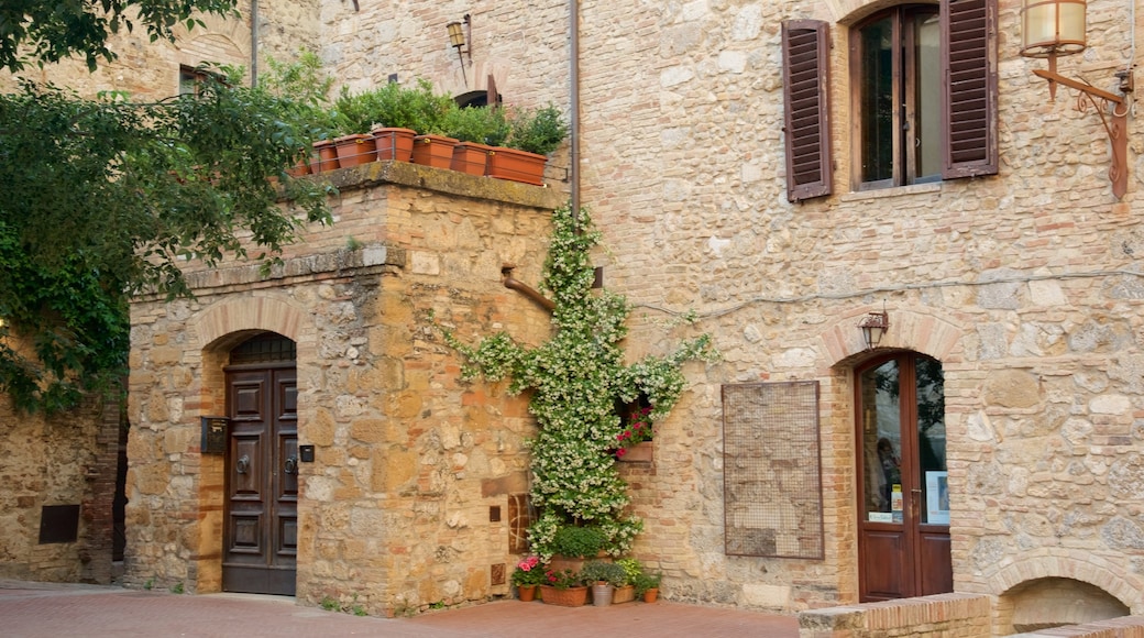 Piazza delle Erbe que incluye arquitectura patrimonial