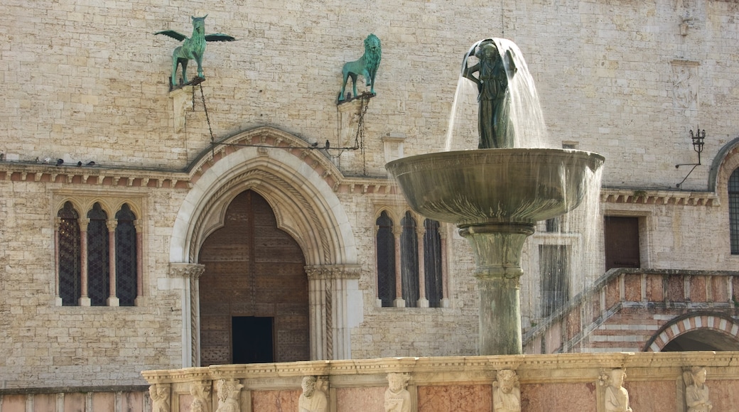 Fontana Maggiore which includes heritage architecture, a statue or sculpture and a fountain