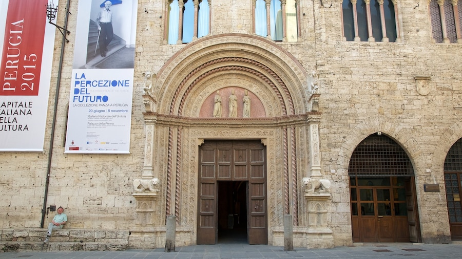 National Gallery of Umbria featuring heritage architecture and signage