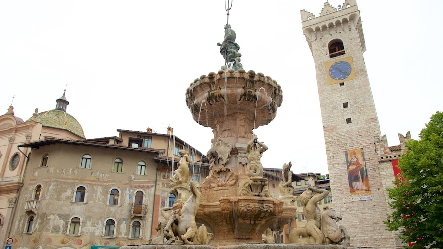Trento which includes a statue or sculpture, heritage architecture and a fountain