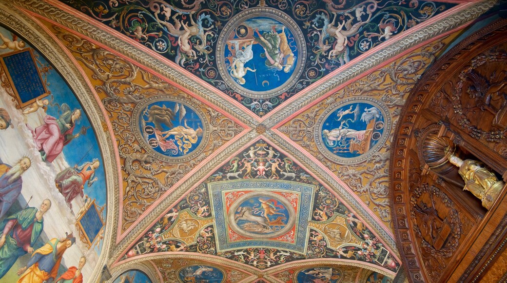 Perugia toont religieuze elementen, interieur en kunst