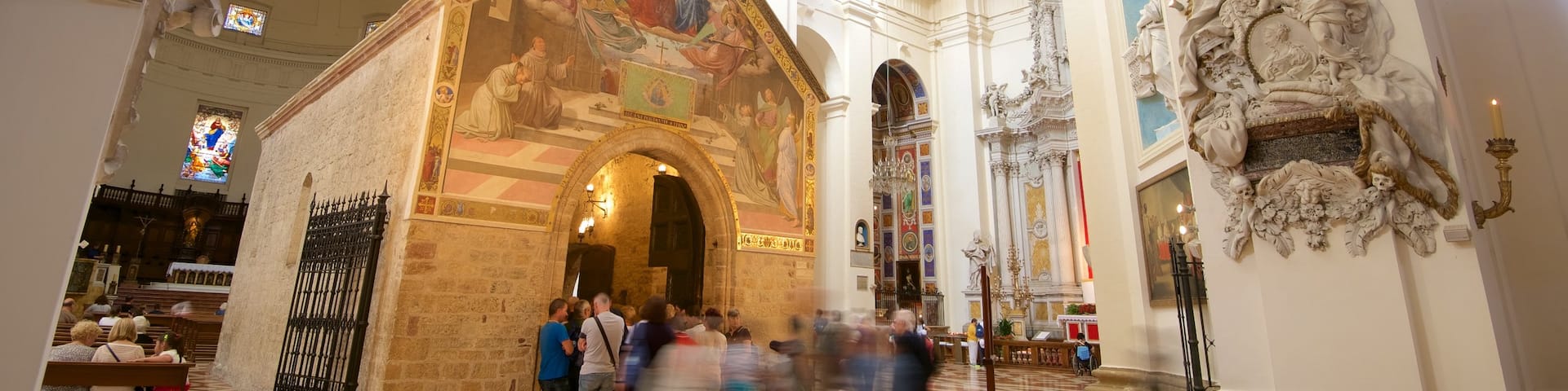 Santa Maria degli Angeli showing a church or cathedral, heritage architecture and interior views