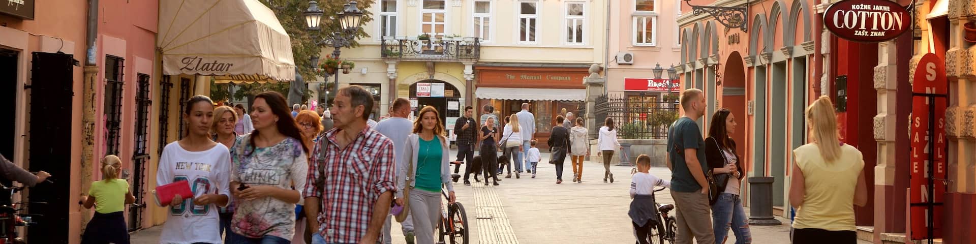 Novi Sad which includes a sunset, a city and cafe lifestyle