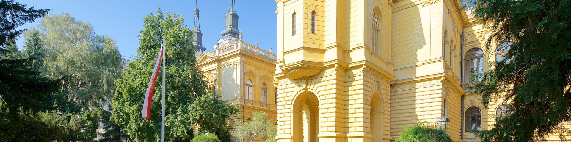 Sremski Karlovci which includes heritage architecture and a garden