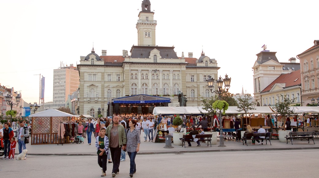 Novi Sad showing a city, a square or plaza and street scenes