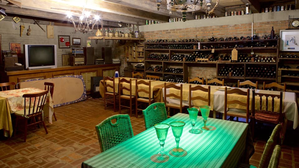 Gramado featuring dining out, drinks or beverages and interior views