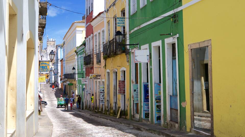 Pelourinho featuring street scenes