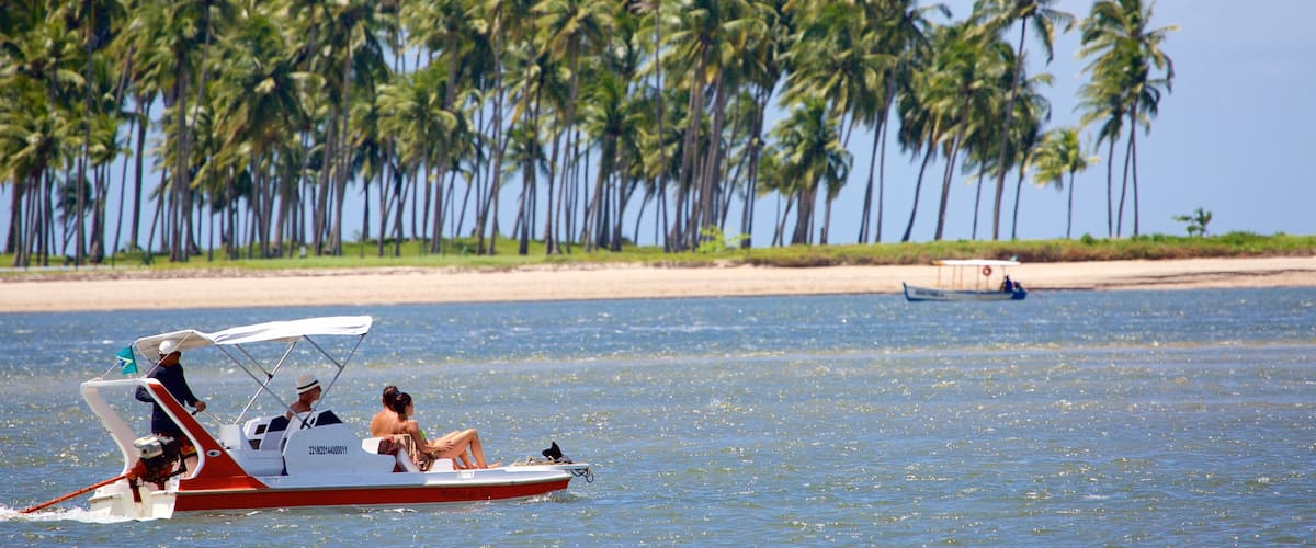 Tamandare showing a sandy beach, general coastal views and boating