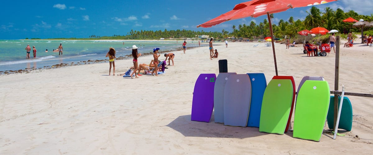 Paripueira Beach which includes a sandy beach, general coastal views and water sports
