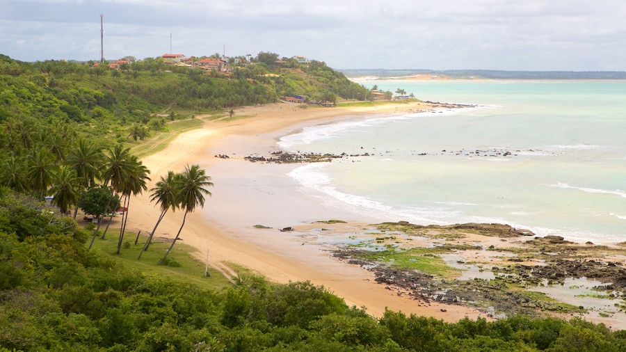 Bahía Formosa que incluye vista general a la costa y una playa de arena