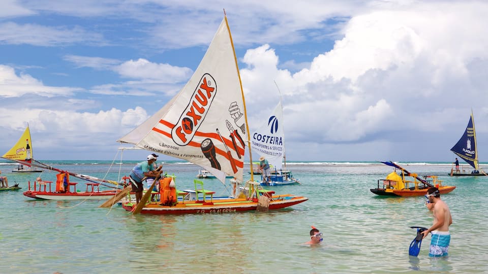 Porto de Galinhas featuring swimming, rafting and sailing