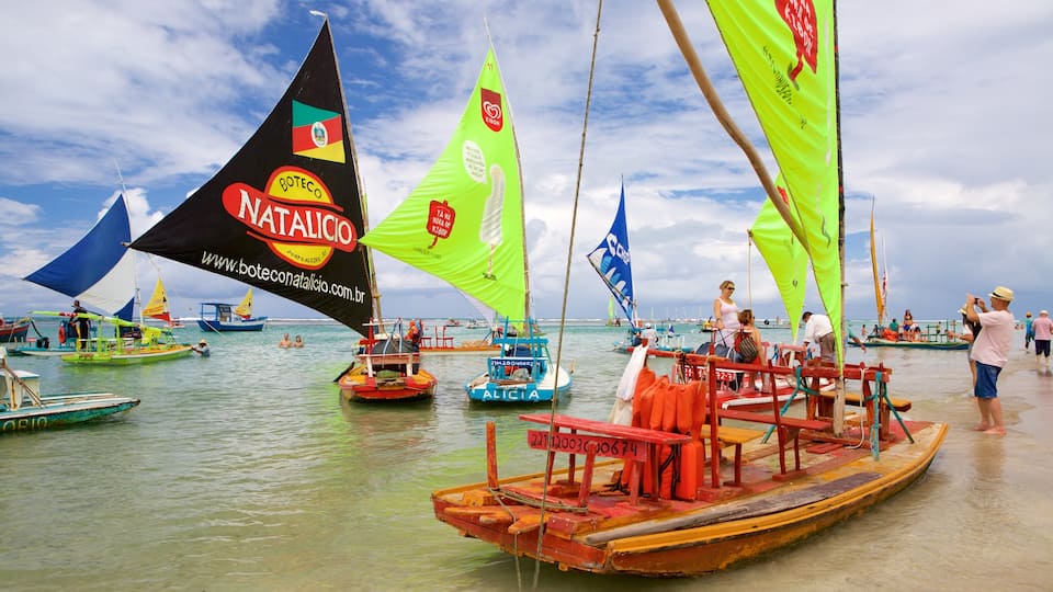 Porto de Galinhas featuring general coastal views, a beach and sailing