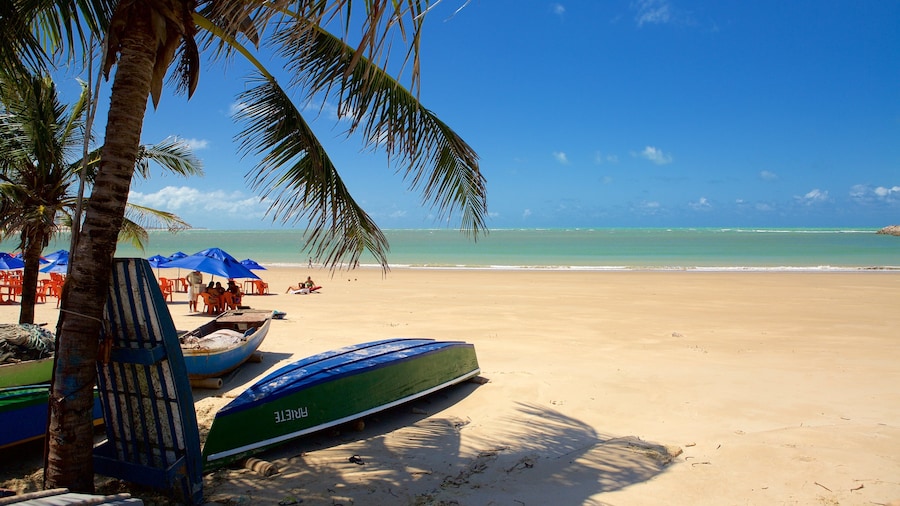 Plage de Redinha qui includes plage de sable, kayak ou canoë et vues littorales