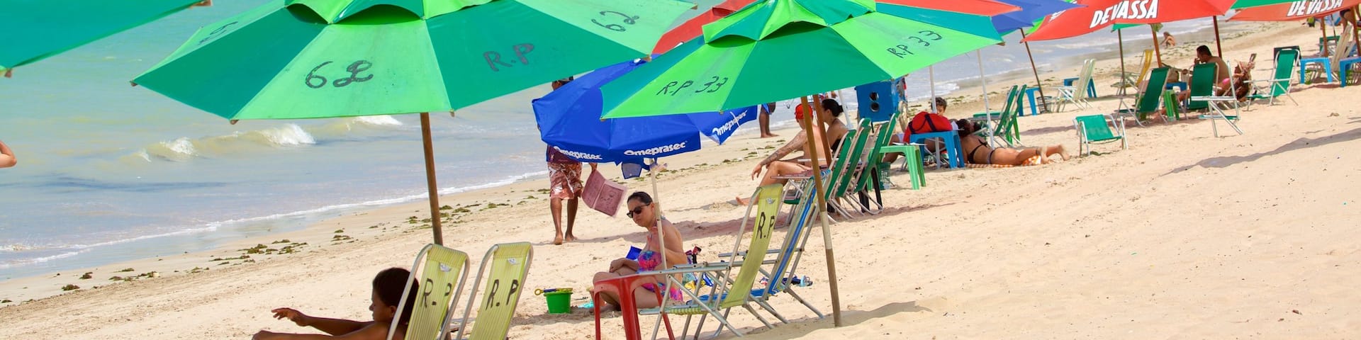 Pajucara Beach featuring general coastal views, skyline and a coastal town