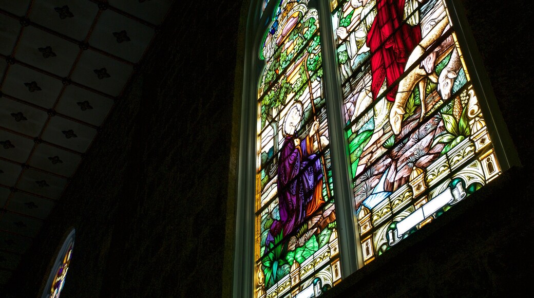 Paróquia de São Pedro Apóstolo mostrando elementos religiosos, uma igreja ou catedral e vistas internas