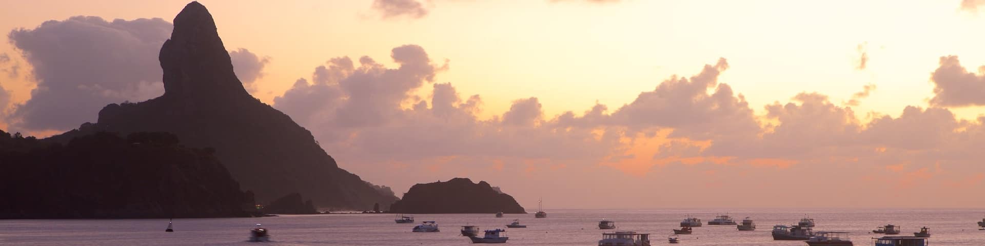 Santo Antonio Port featuring general coastal views, boating and a sunset