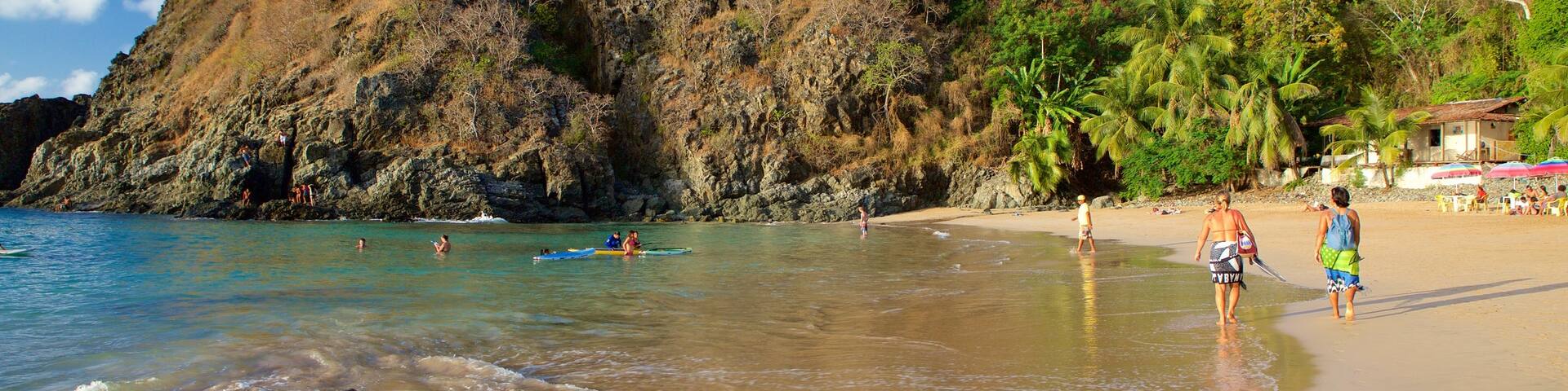 Cachorro Beach featuring tropical scenes, mountains and a beach