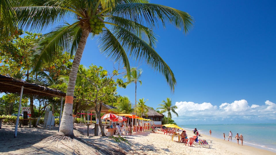 Praia do Muta toont tropische uitzichten, een zandstrand en algemene kustgezichten