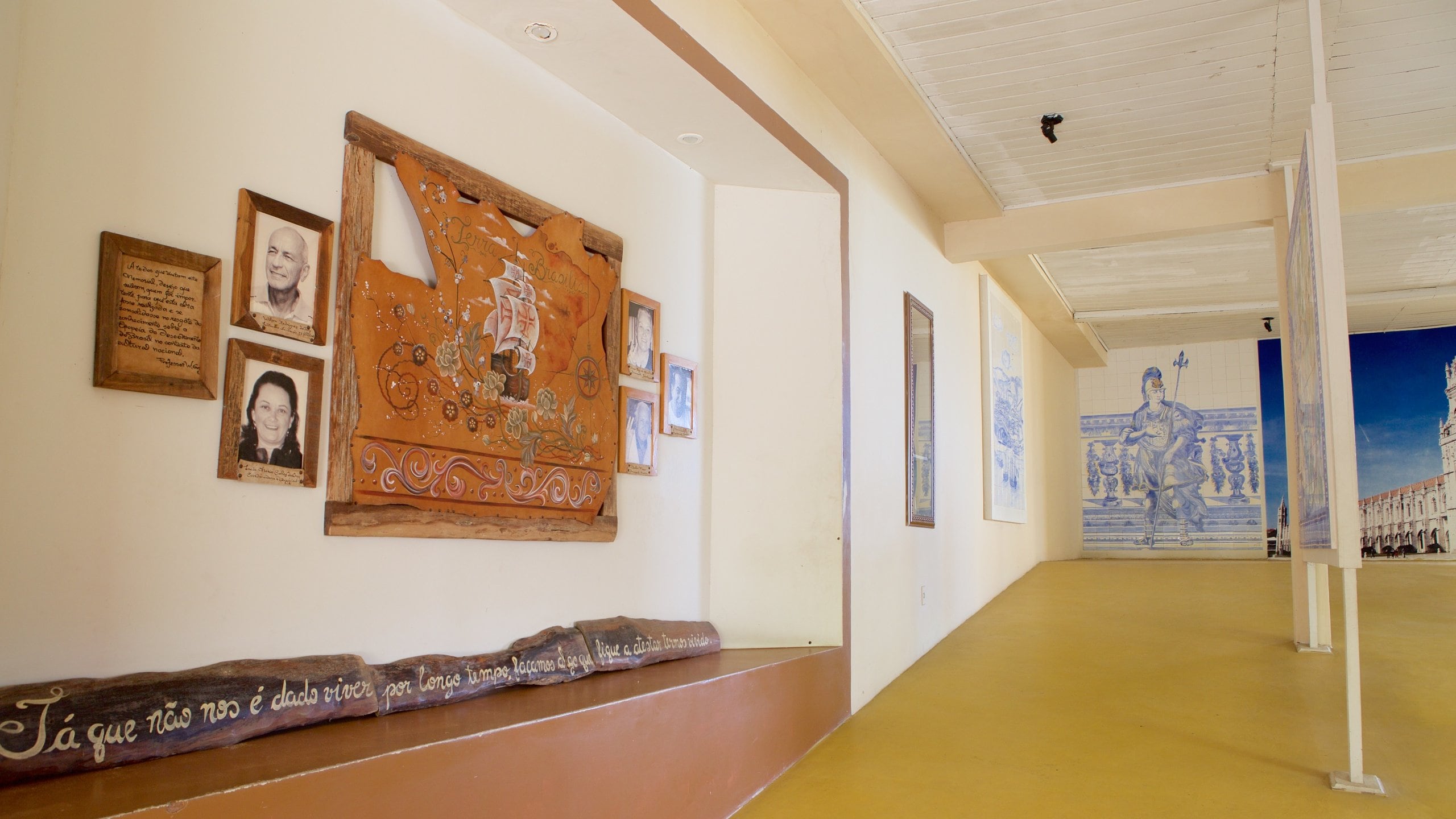 Discovery of Brazil Memorial showing art and interior views