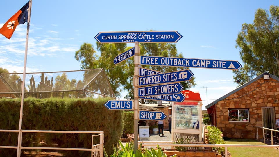 Red Centre showing signage and tranquil scenes