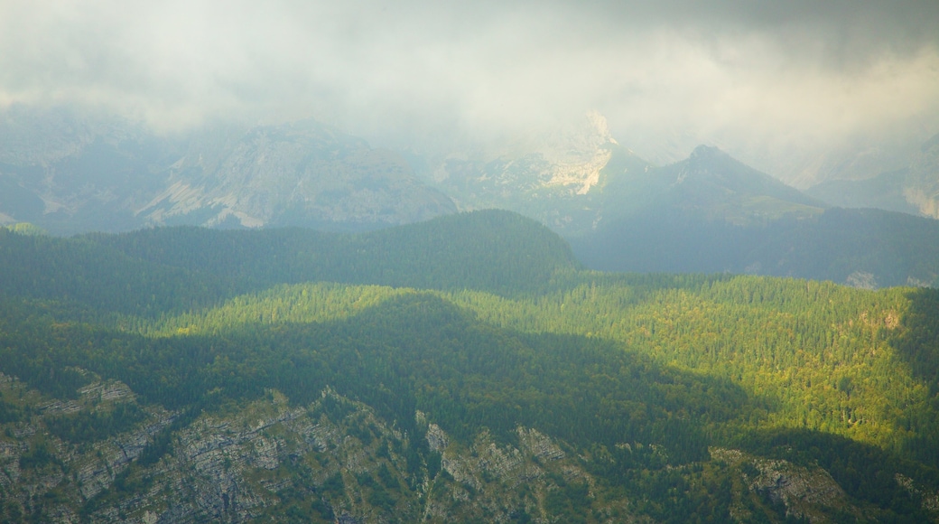 Parco Nazionale di Triglav caratteristiche di nebbia e foschia, vista del paesaggio e montagna