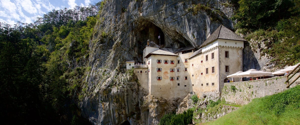 Castillo de Predjama que incluye castillo o palacio
