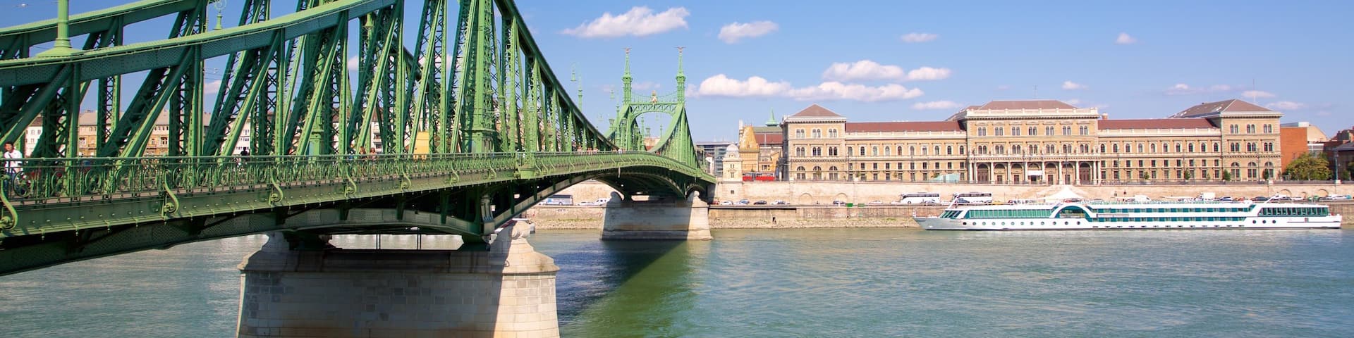 Liberty Bridge which includes a river or creek, a bridge and a ferry