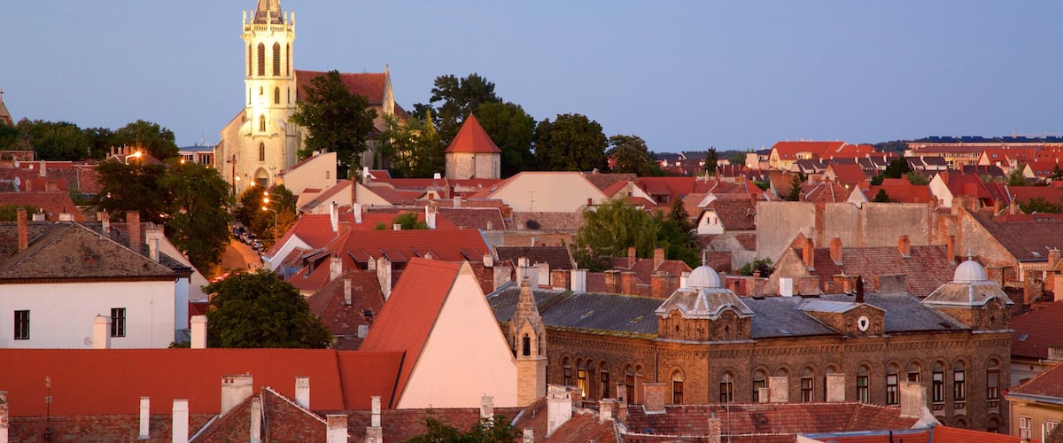 Sopron showing a city