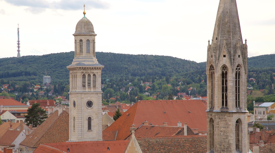 Sopron mostrando chiesa o cattedrale e architettura d\'epoca