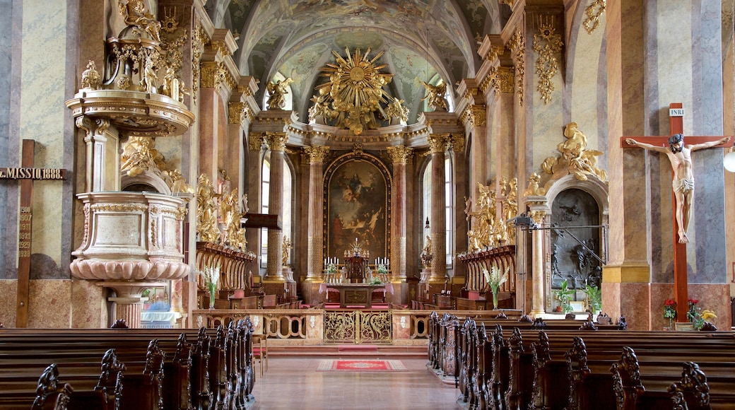 Gyor which includes a church or cathedral, interior views and religious elements