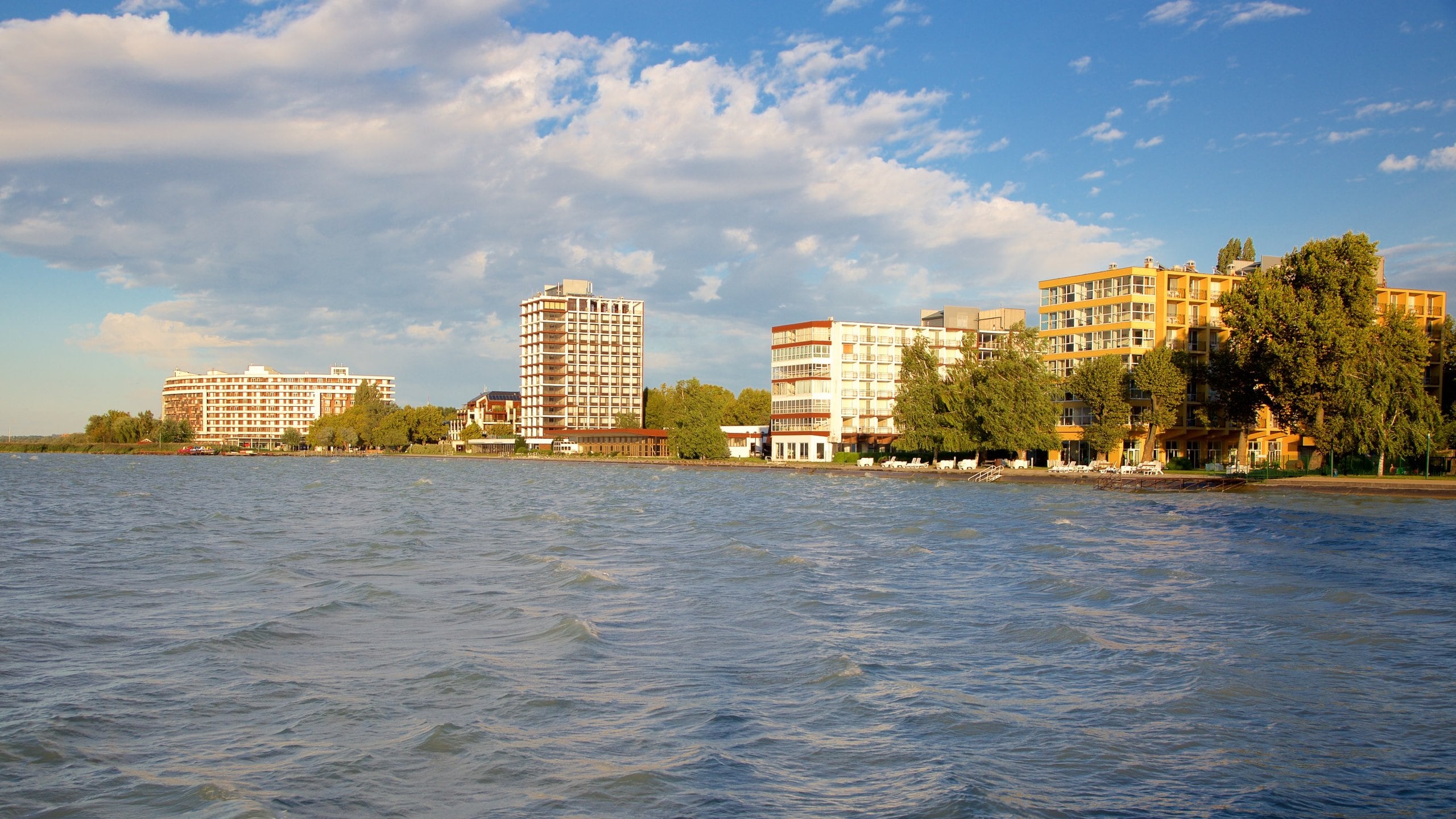 Siofok which includes general coastal views
