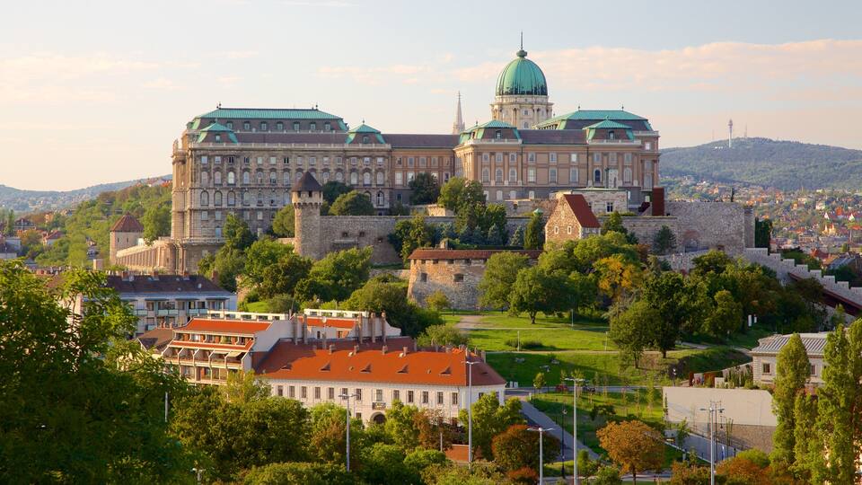 Buda Castle featuring a garden, château or palace and heritage architecture
