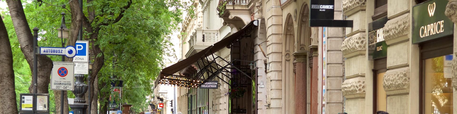 Andrassy Avenue which includes street scenes as well as a couple