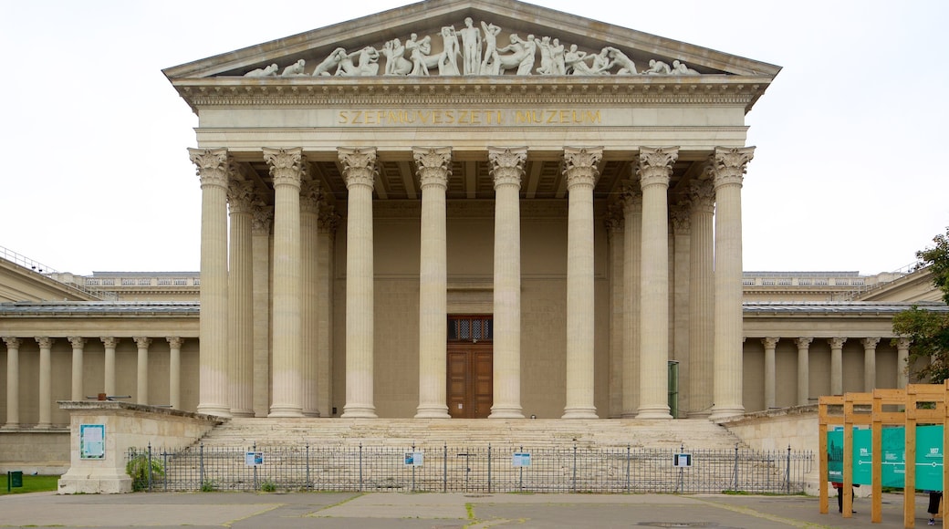 Museum of Fine Arts showing signage and heritage architecture