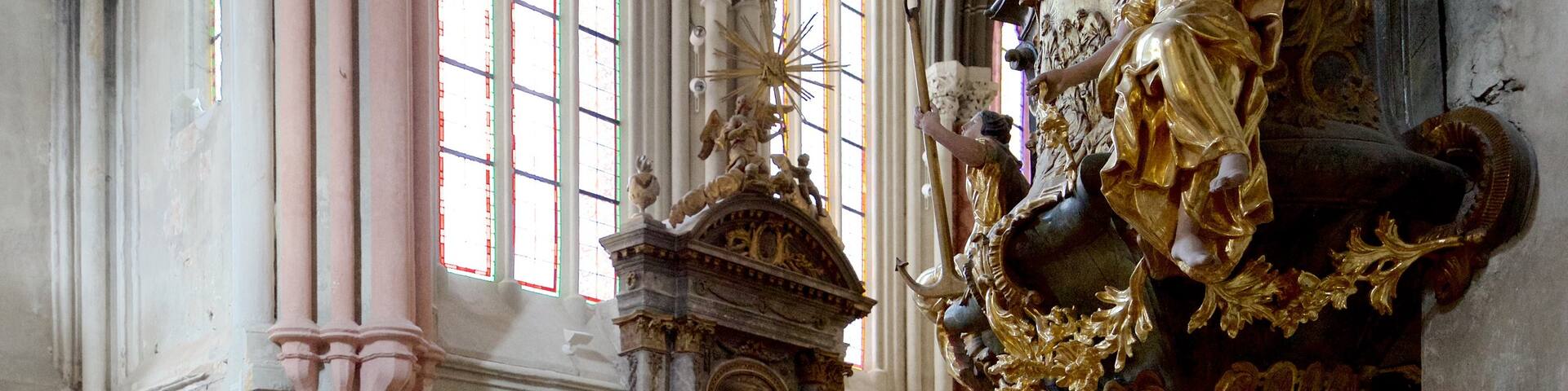 Goat Church featuring a church or cathedral, religious elements and interior views