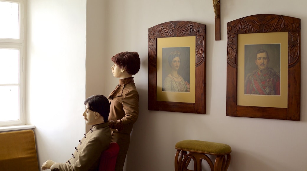 Abadía de Tihany mostrando una estatua o escultura, una iglesia o catedral y vistas de interior