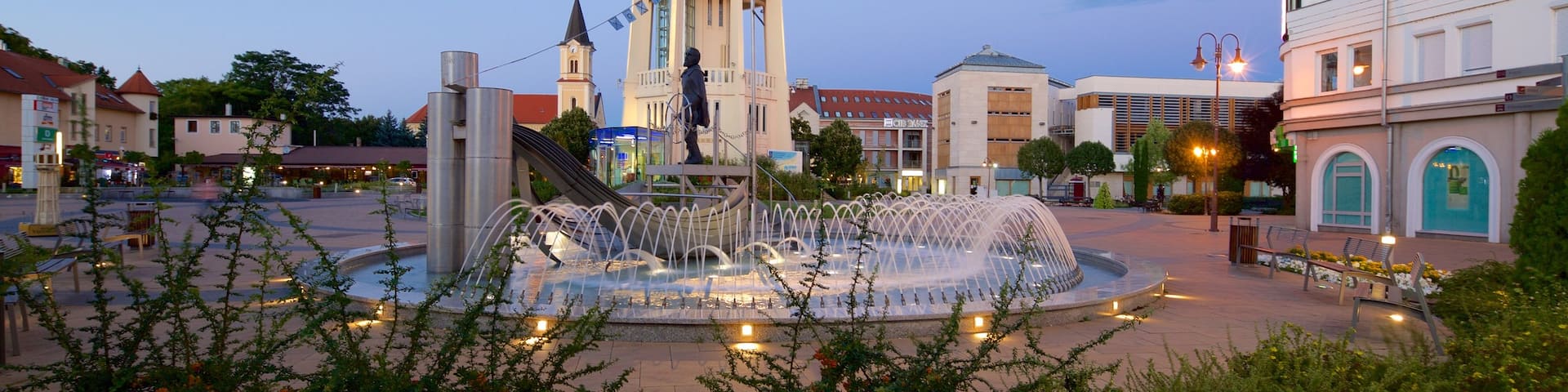 Siofok featuring a city, a square or plaza and heritage architecture