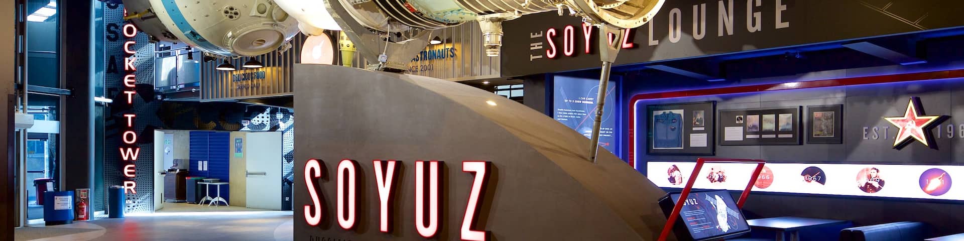 National Space Centre featuring signage and interior views