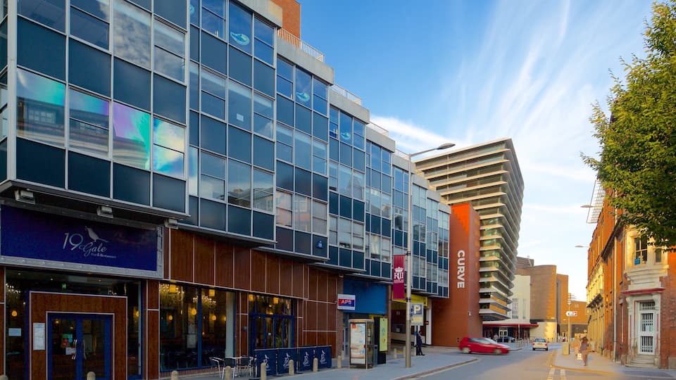 Curve Theatre featuring street scenes and theater scenes