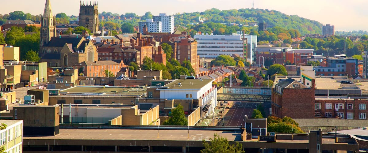 Nottinghamshire featuring a city
