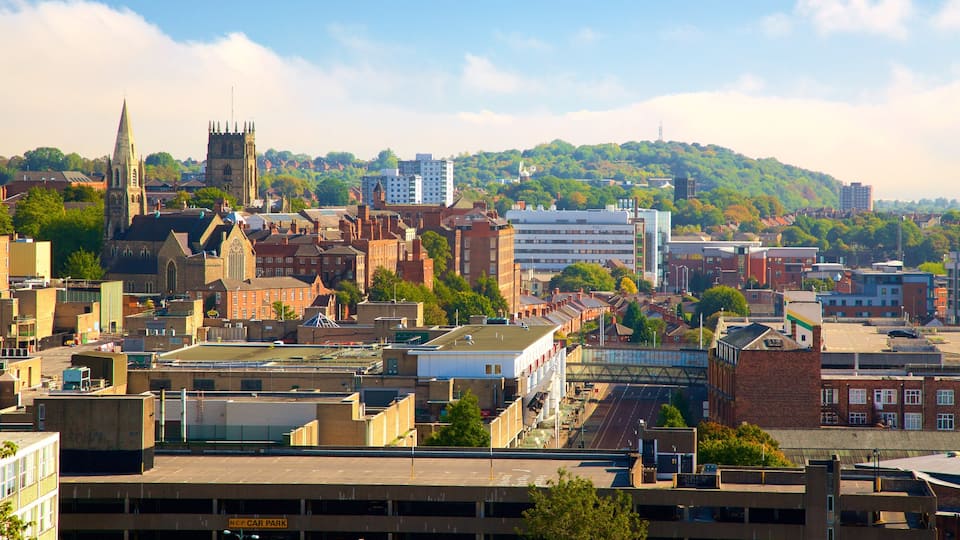 Nottinghamshire mostrando una ciudad
