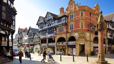 Chester featuring a square or plaza, heritage elements and a city